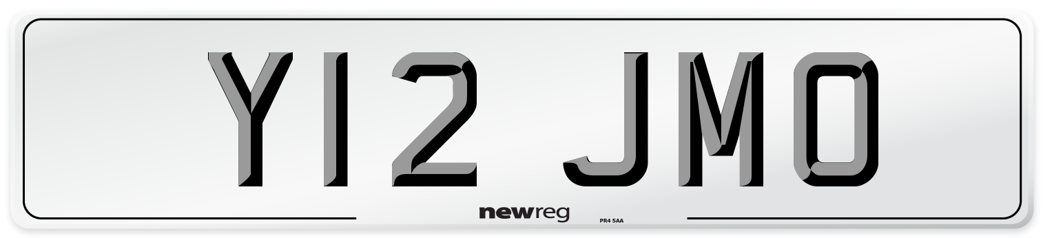 Y12 JMO Number Plate from New Reg